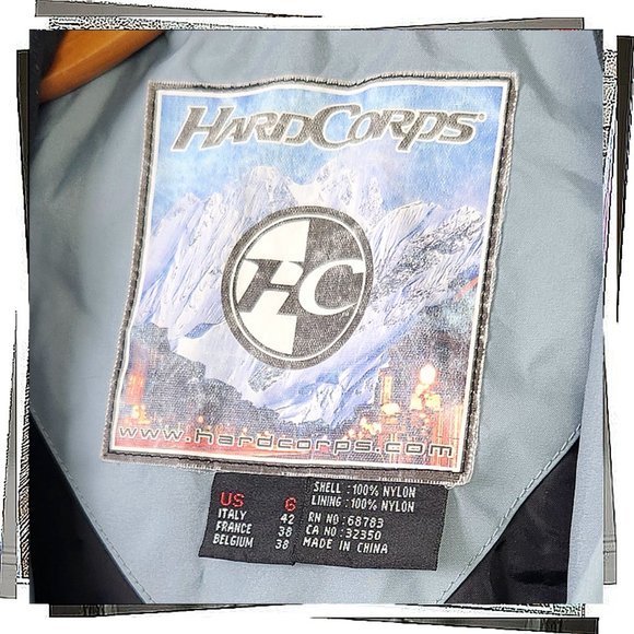 Blue & Cream w Orange Piping LightweightJacket w Gator & Vent Zips (S) Hardcore - Picture 9 of 9